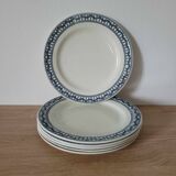 Set of 6 Terre de Fer plates from Sermaize