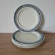 Set of 6 Terre de Fer plates from Sermaize
