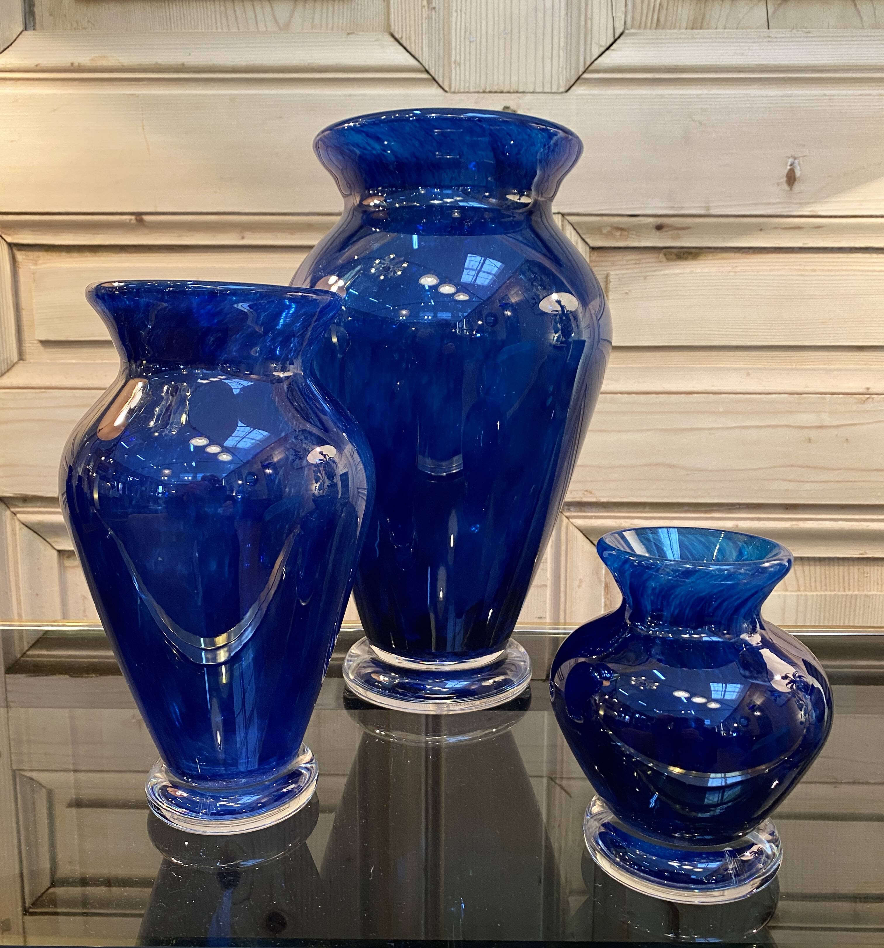 Daum series of three vases