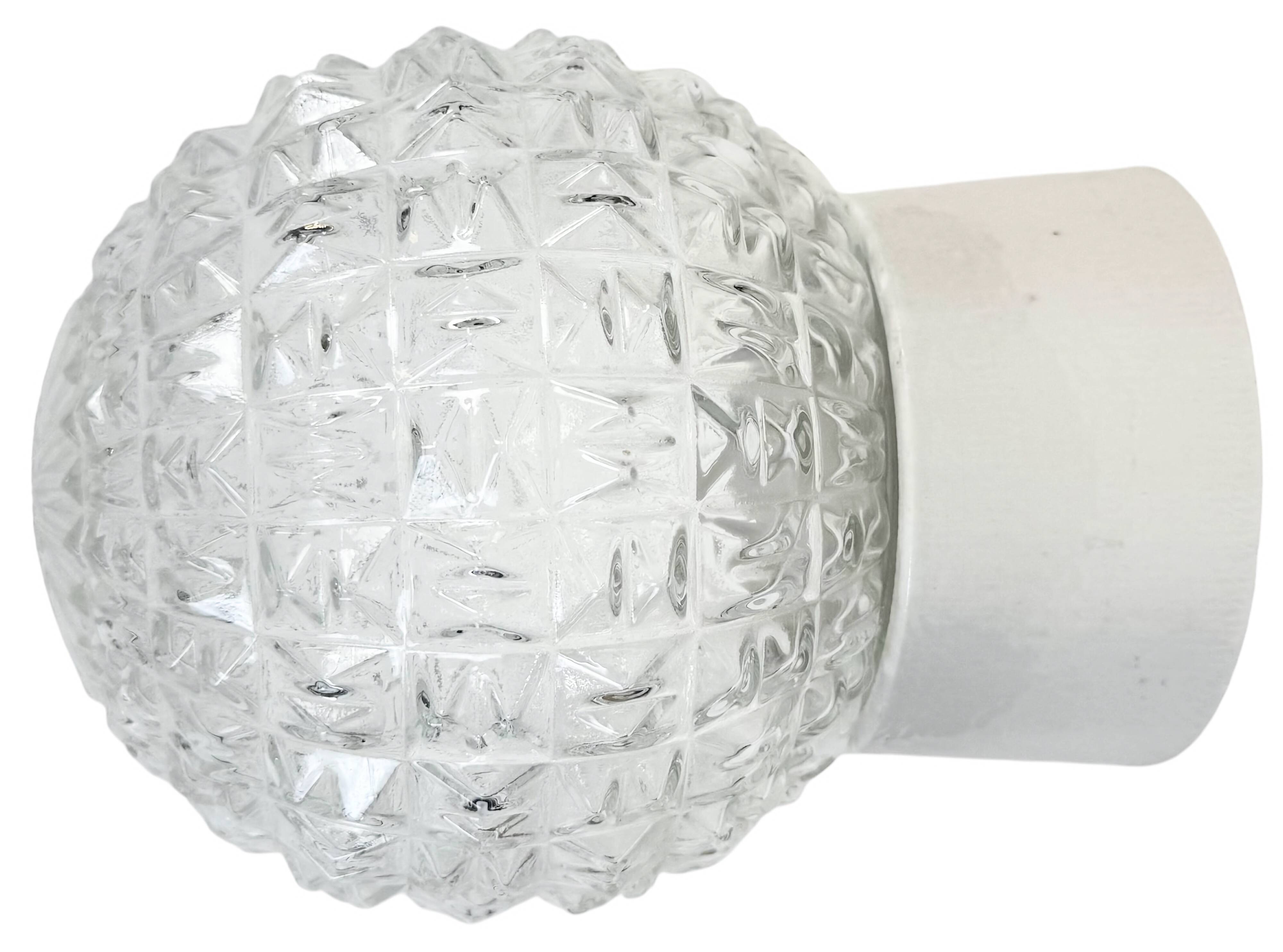 Vintage White Porcelain Ceiling Light, 1970s