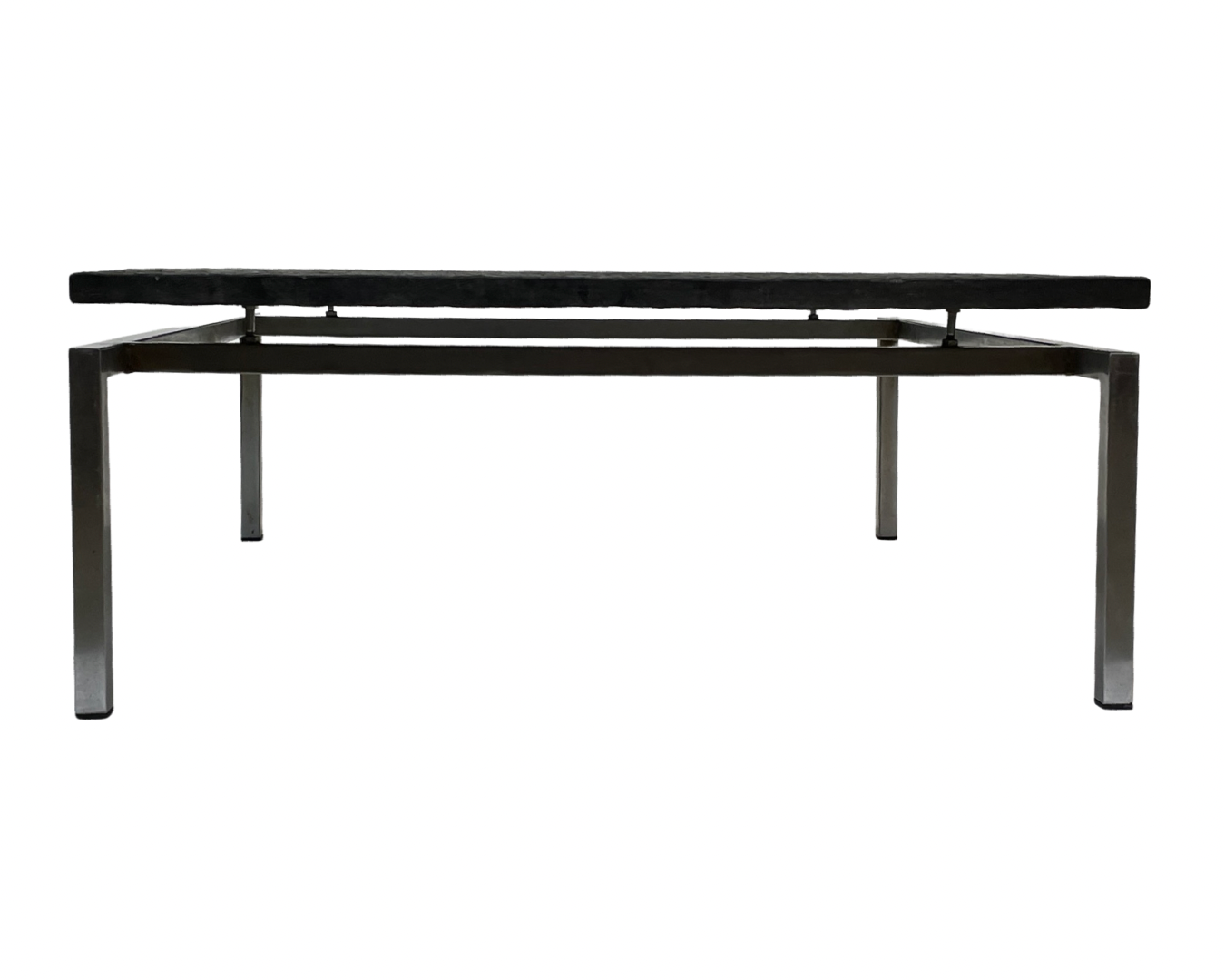 Vintage coffee table stone top frame steel 70's design