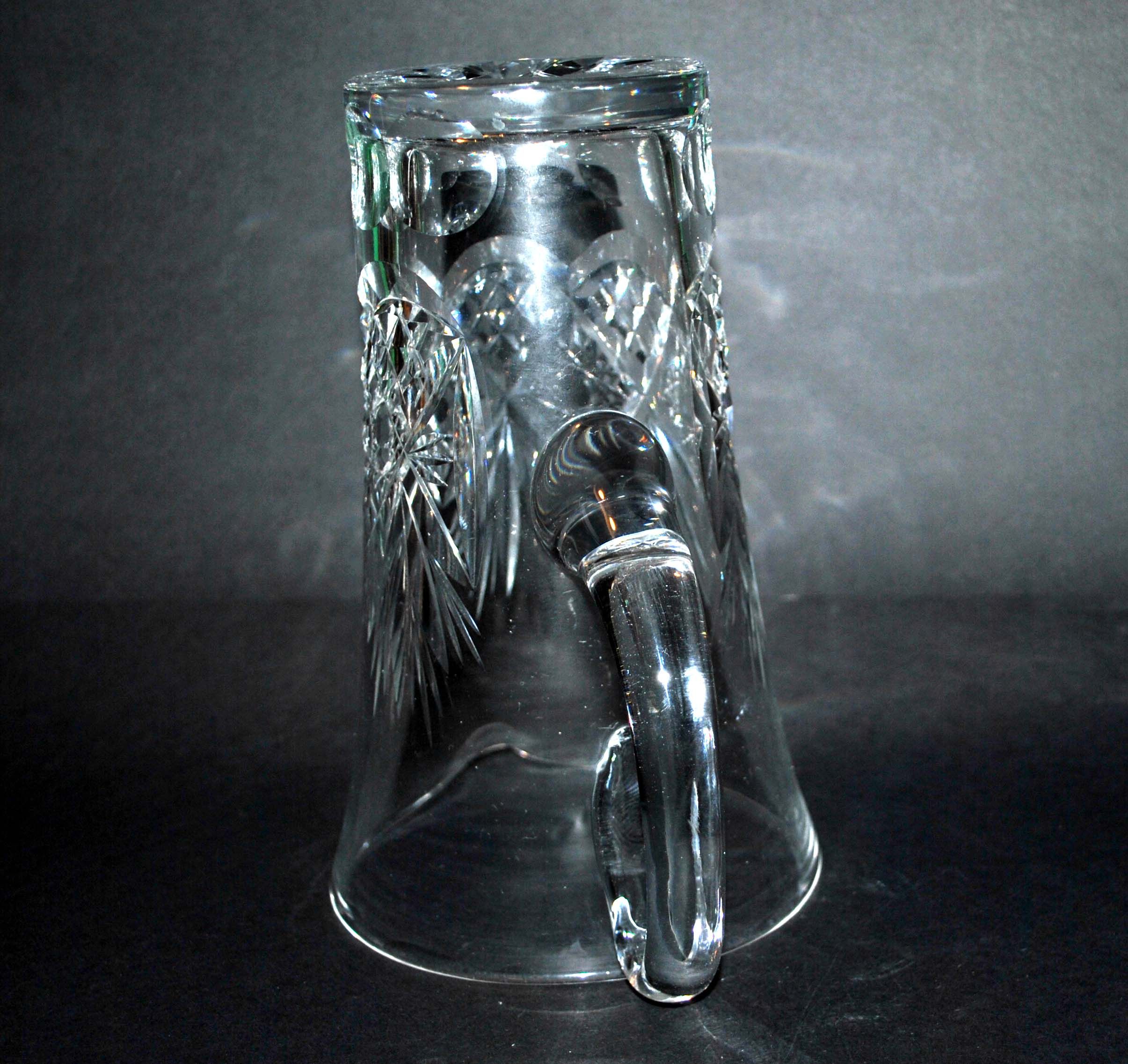 Pitcher in richly cut crystal, 1950