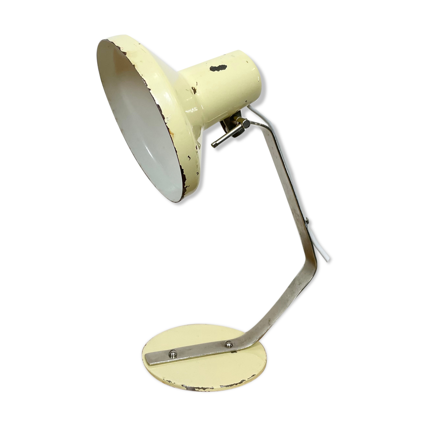 Beige industrial table lamp from Metal Mot, 1960s