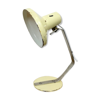 Lampe de table industrielle beige de Metal Mot, années 1960