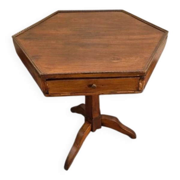 Table d'appoint guéridon vintage en bois de qualité ancien