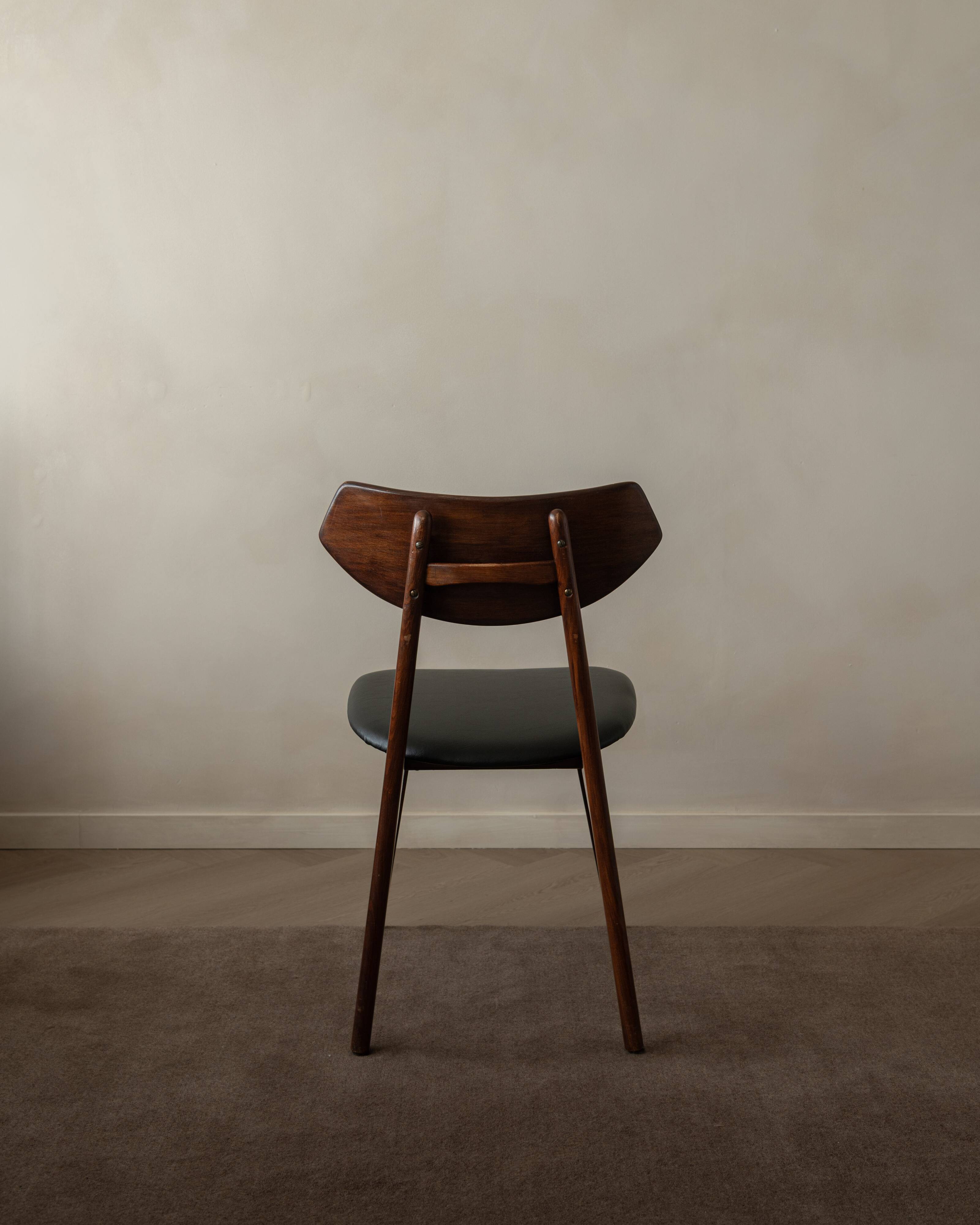 Vintage Dining Chairs by Louis van Teeffelen for AWA Set of 6 Dutch MCM