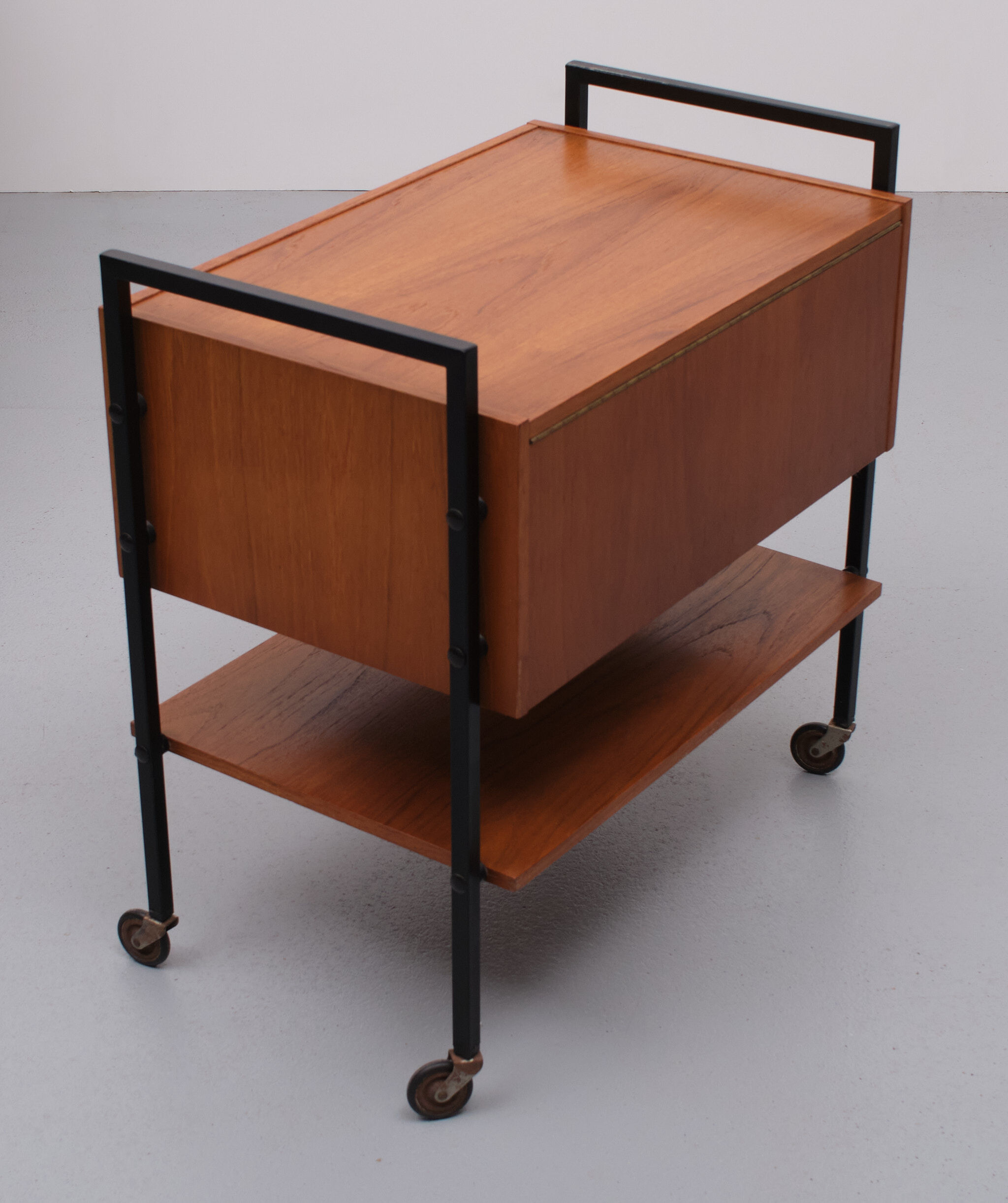 Teak sawing Trolly Dutch 1960s