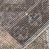 Faded brown & beige turkish runner rug 339x91cm