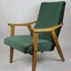Vintage Velvet Green Armchair  1970s