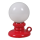 Vintage red ceramic table lamp by Massive, Belgium 1970.