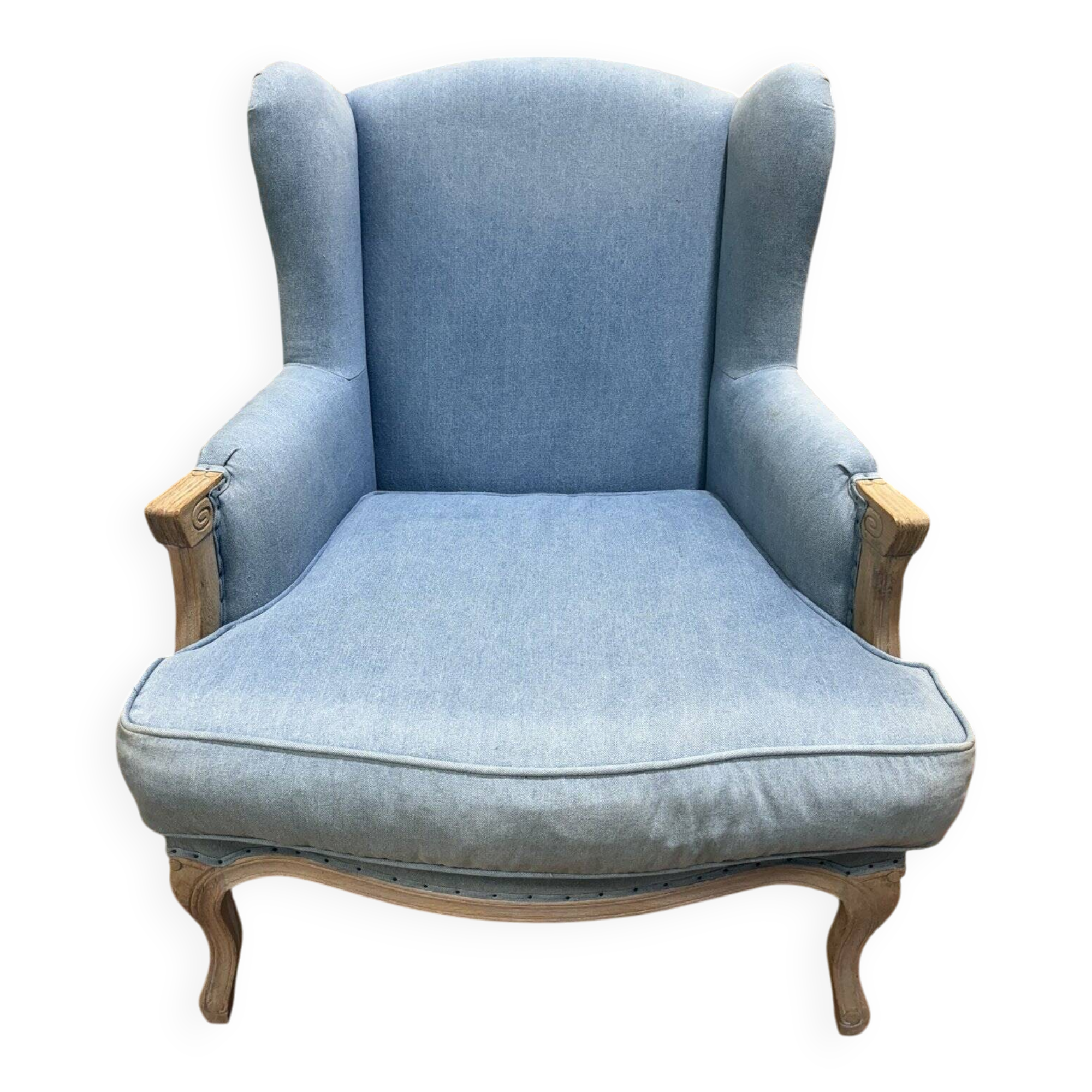 Louis XV style wingback armchair