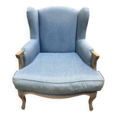 Louis XV style wingback armchair