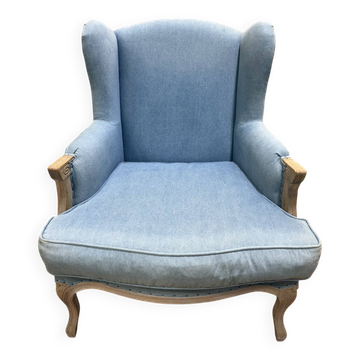 Louis XV style wingback armchair
