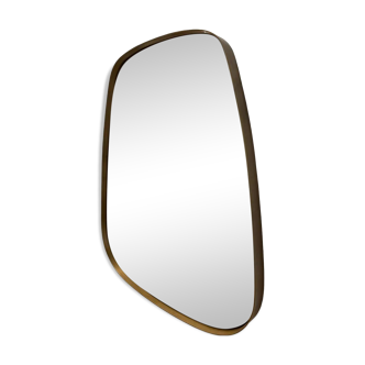 Freeform brass rearview mirror