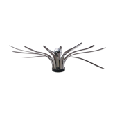 Lampe fleur sculpture cinétique chromée