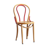 Curved wooden bistro chair