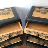 Black bedside pair
