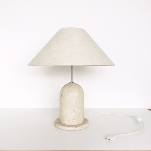 Table lamp travertine, 1970s