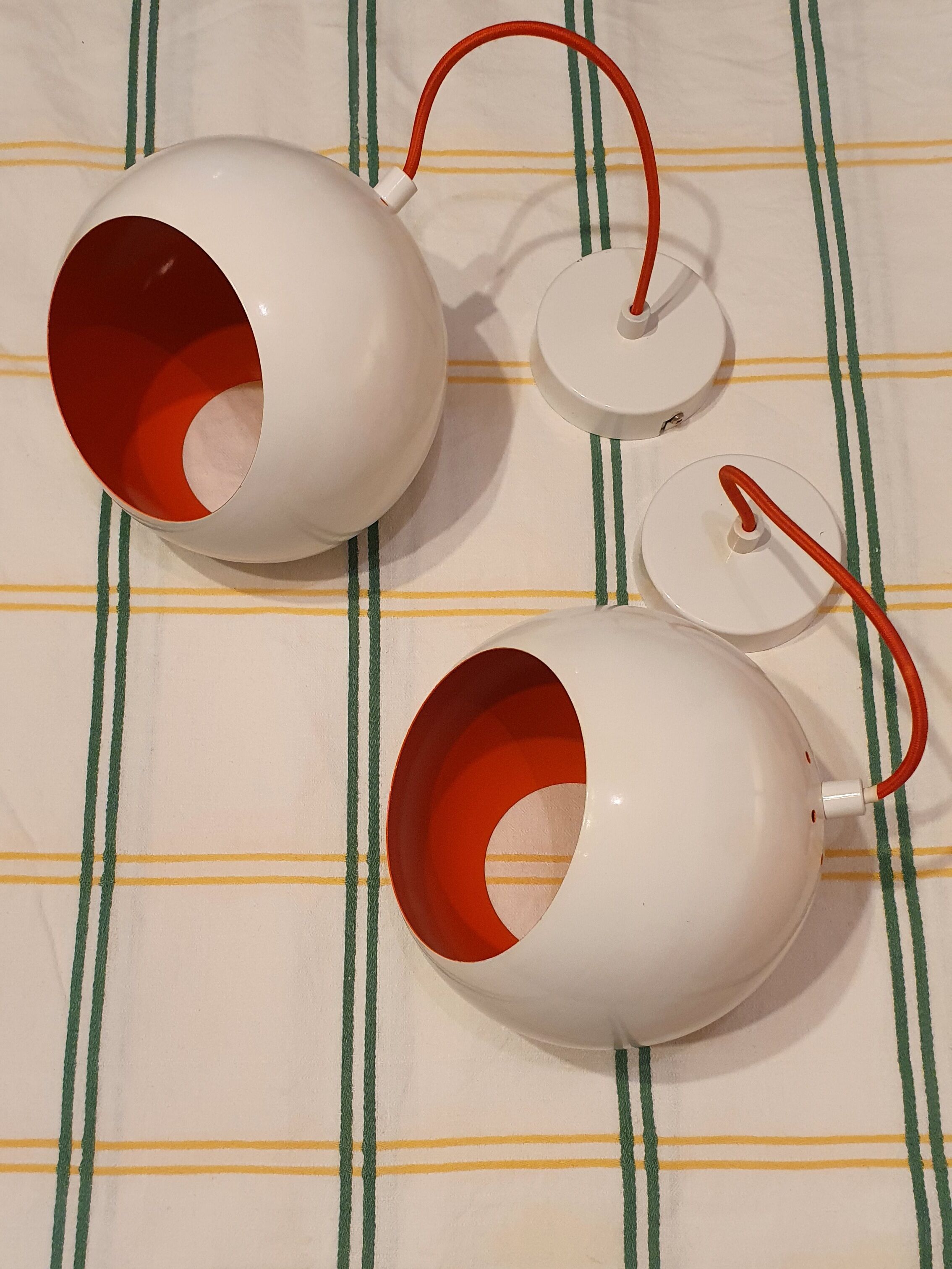 Pendant lamps vintage 70s balls design Mathias