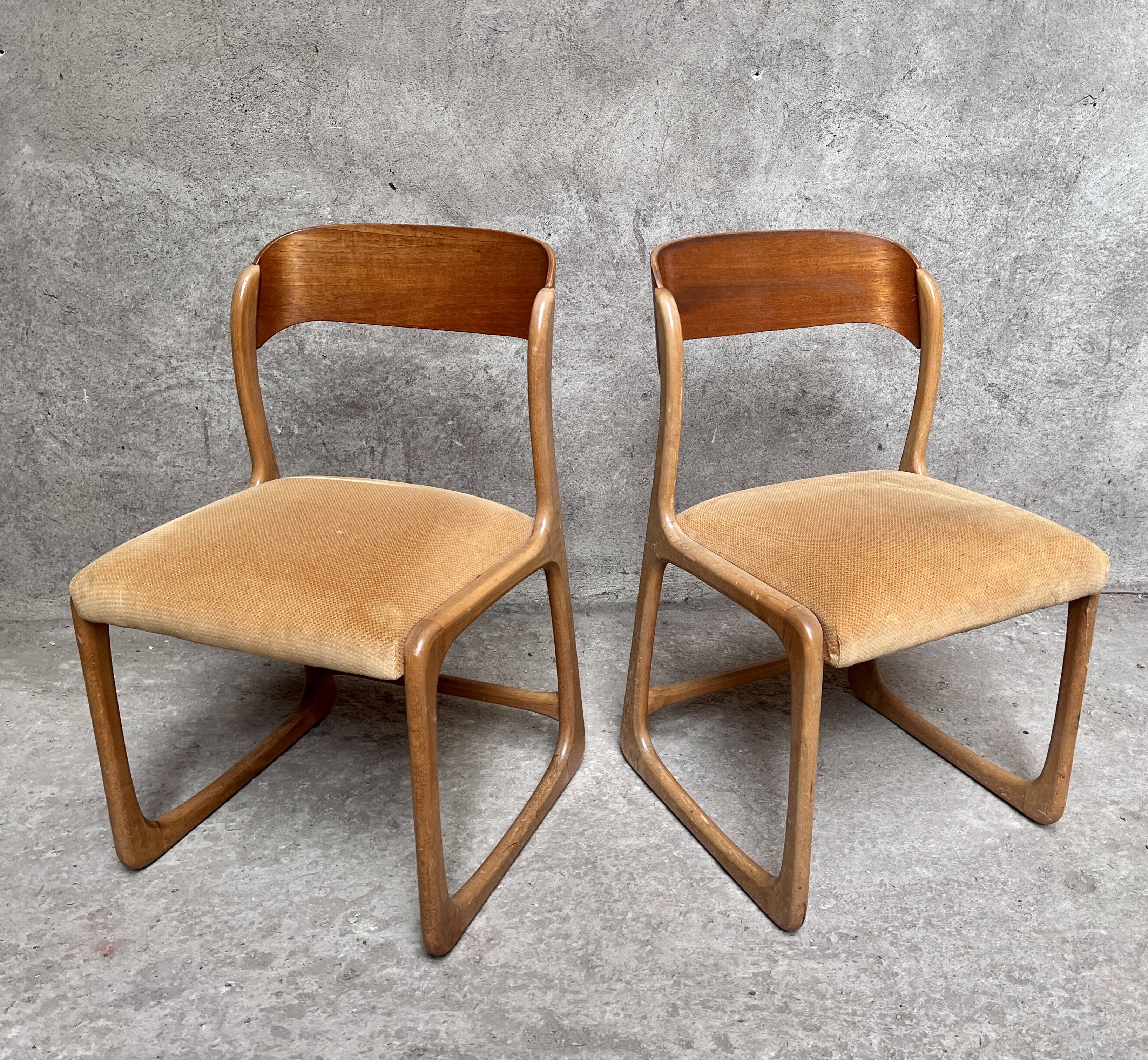 Pair of Baumann Traineau chairs