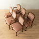 Rococo dining chairs, set of 6, circa 1900, baroque style
