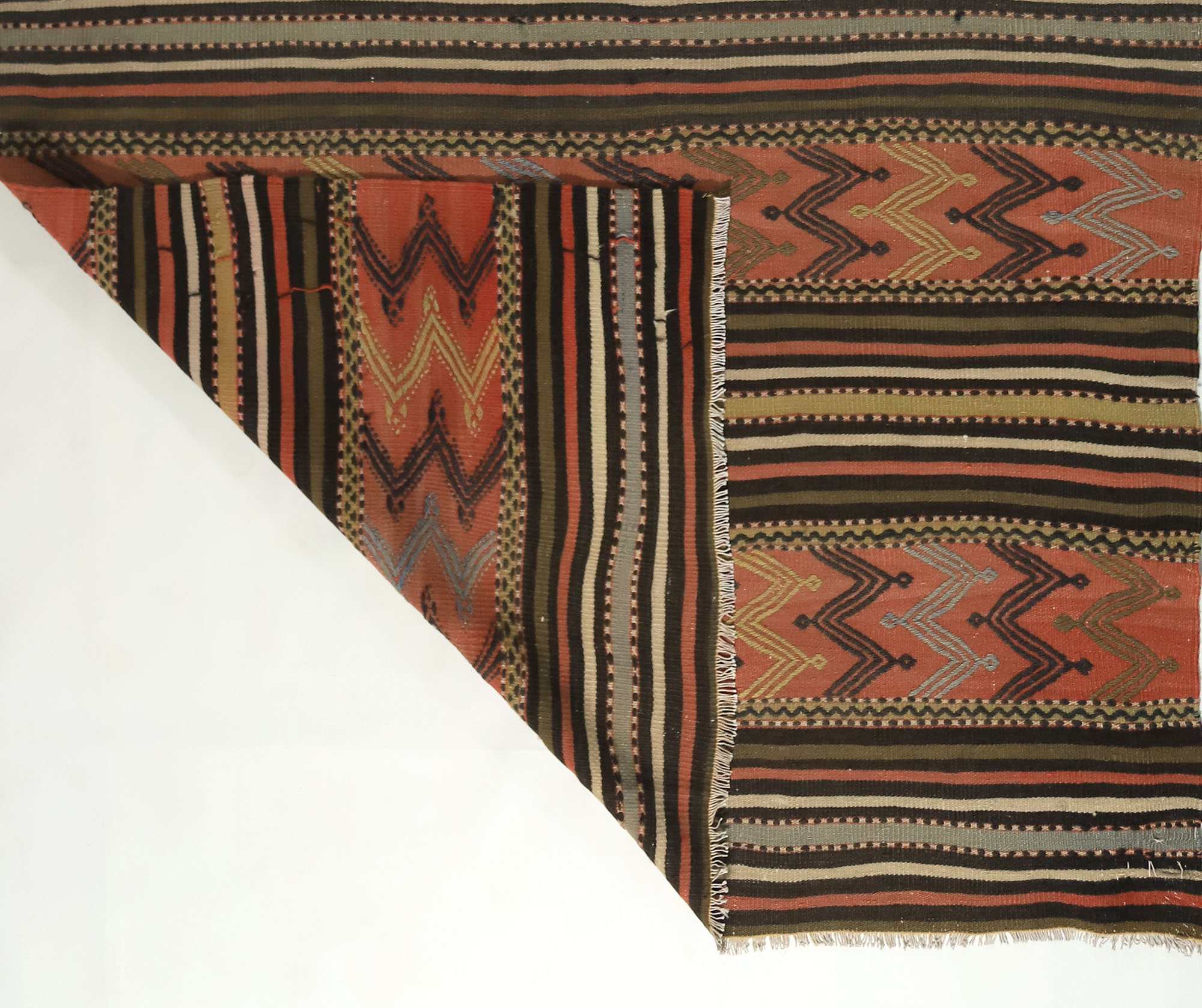 Anatolian handmade kilim rug 264 cm x 152 cm
