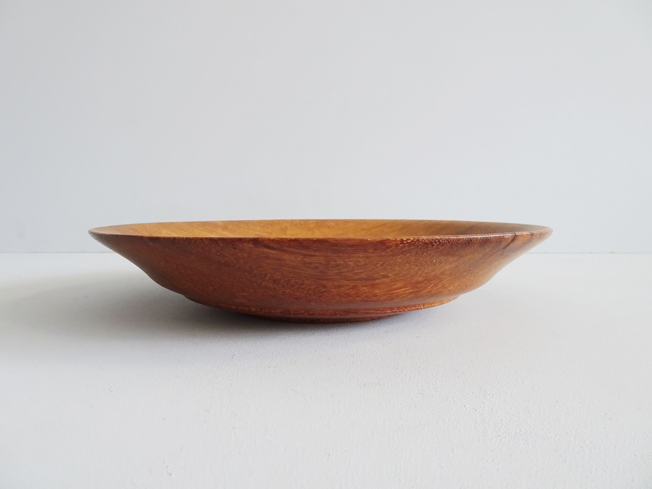 large teak plate, Danish teak bowl, diameter 32 cm