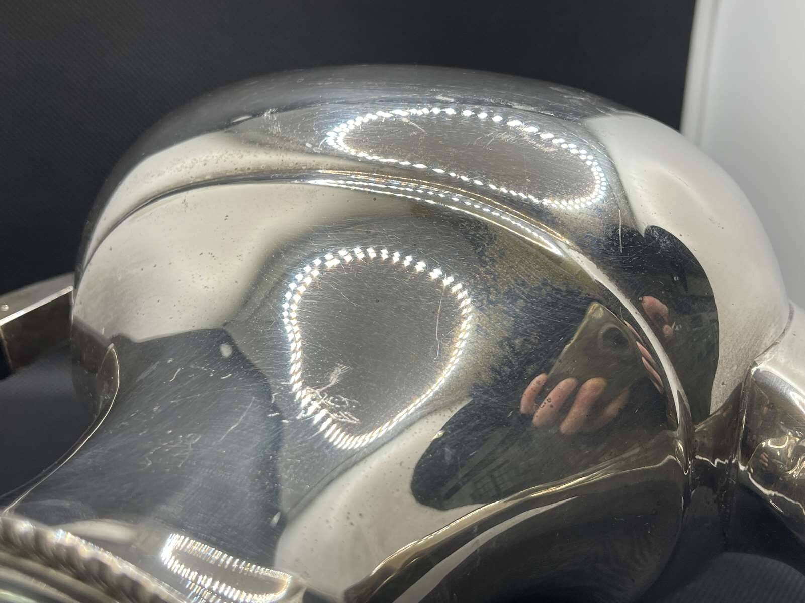 English silver metal jug from the 1930s