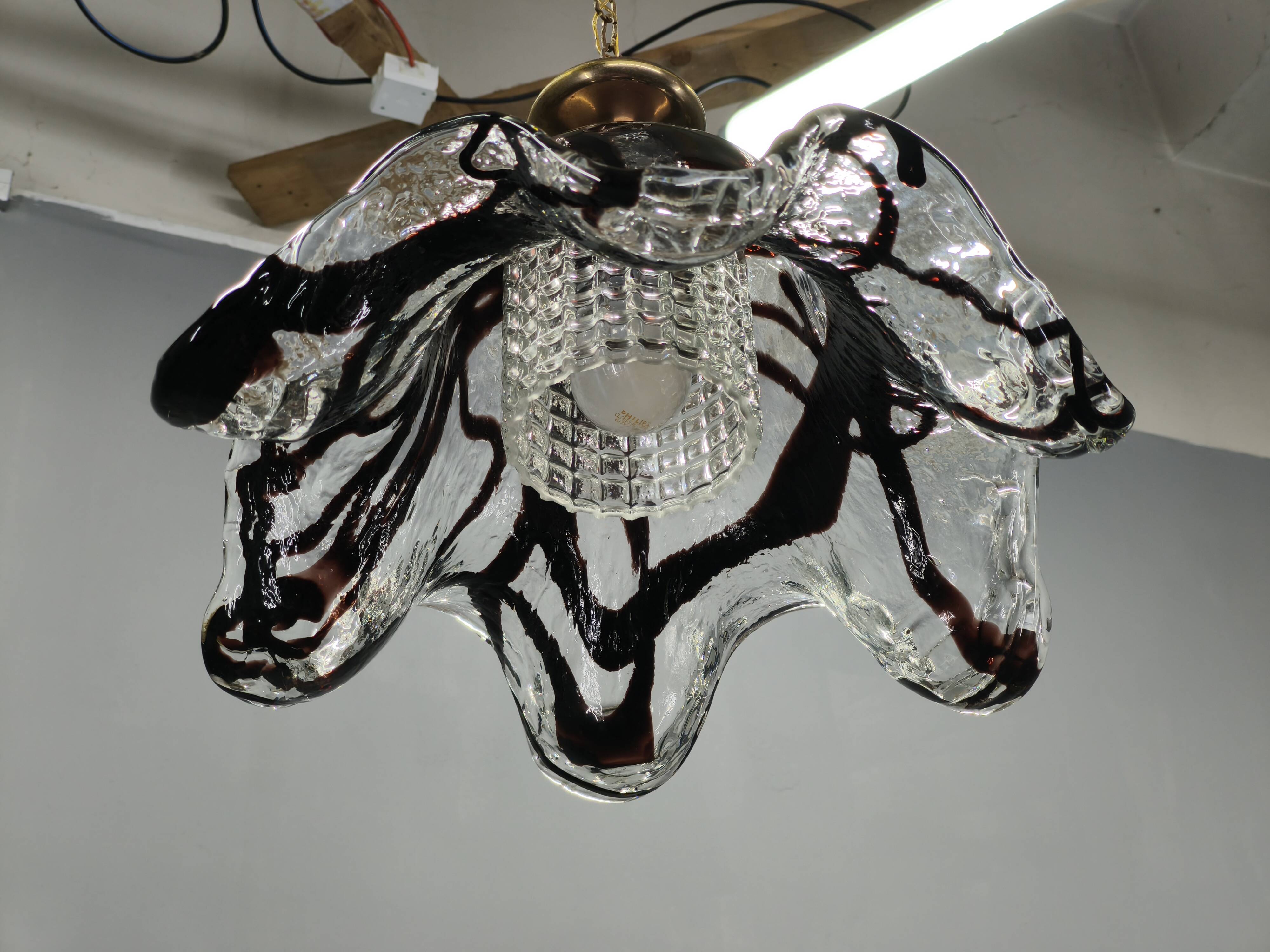 Pair of Murano Glass Pendant Lights, Italy, 1960s