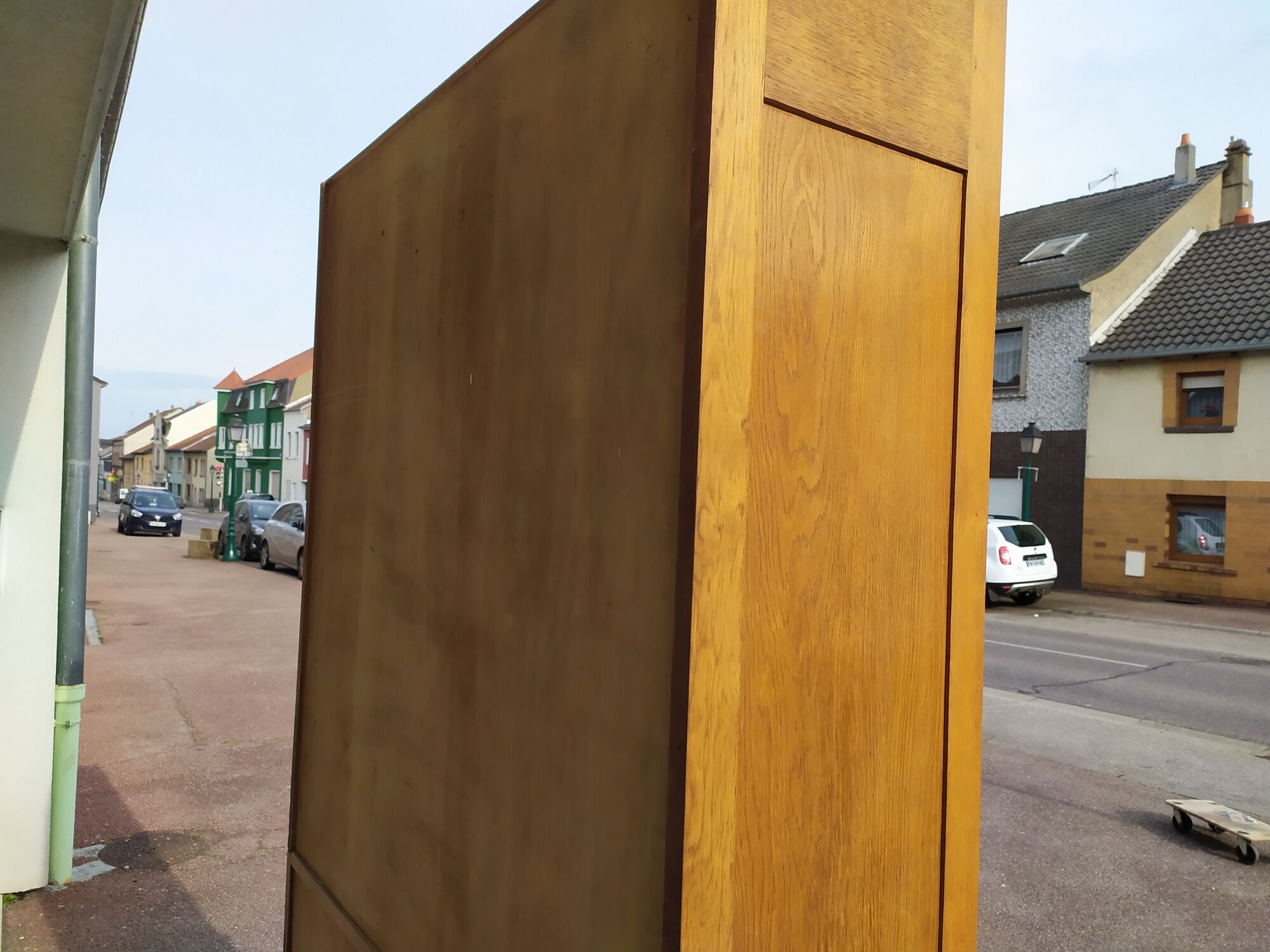 Large Wardrobe Secretary Curtains Wood Storage Vintage Year 50 60