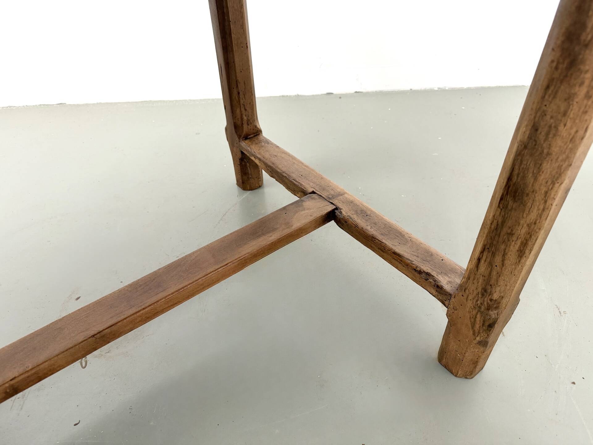 Farm table in solid cherry wood, one drawer, 1950s.