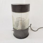 Lampe de table industriel metal graphité et verre Lita
