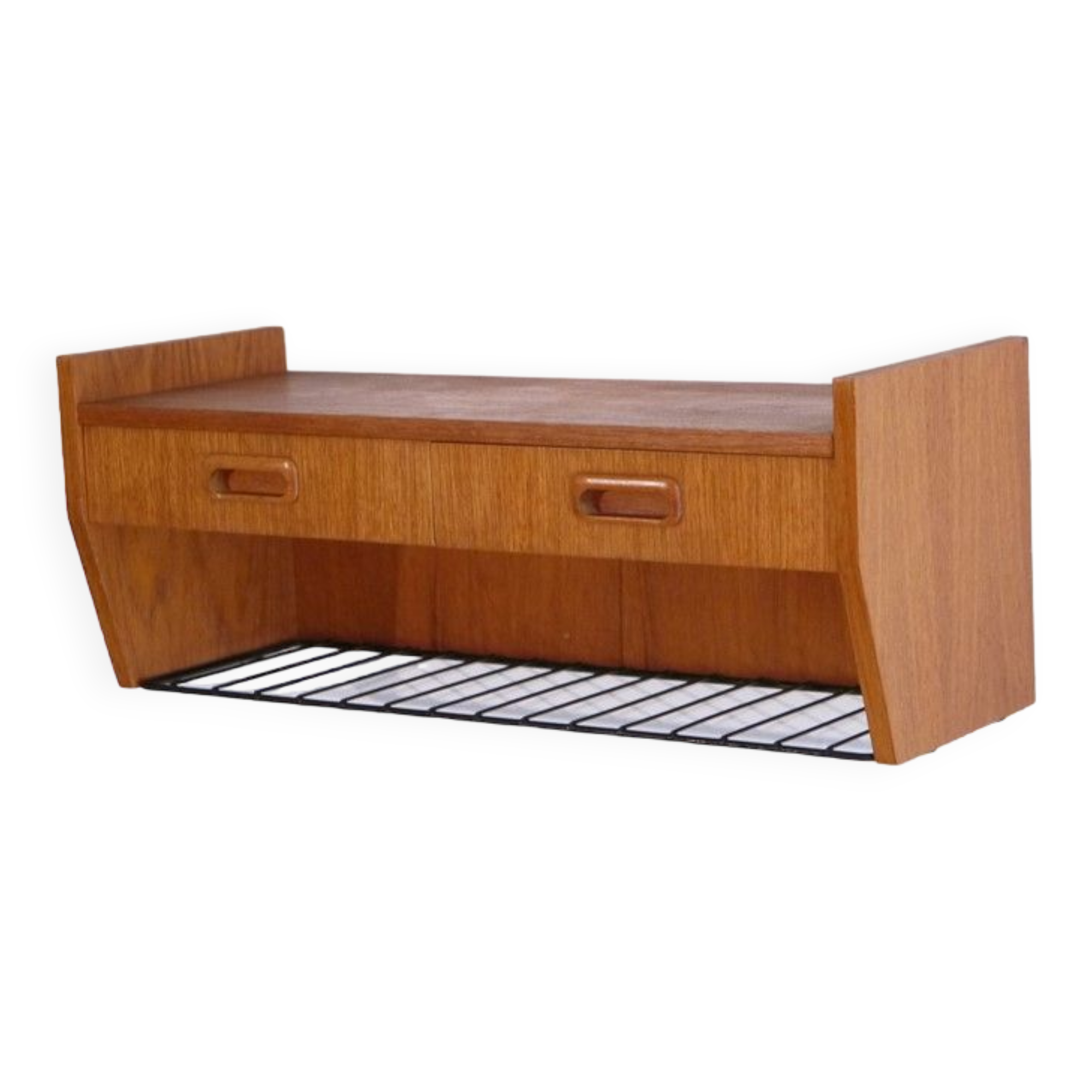 Etagere vintage scandinave en teck et metal 1960