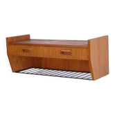 Vintage Scandinavian shelf in teak and metal 1960