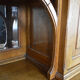 Art Nouveau oak buffet and dinanderie panels, circa 1910