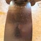 Old vintage bistro table brand Fischel in cast iron