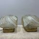 Pair of textured cut glass wall lights, 1970s