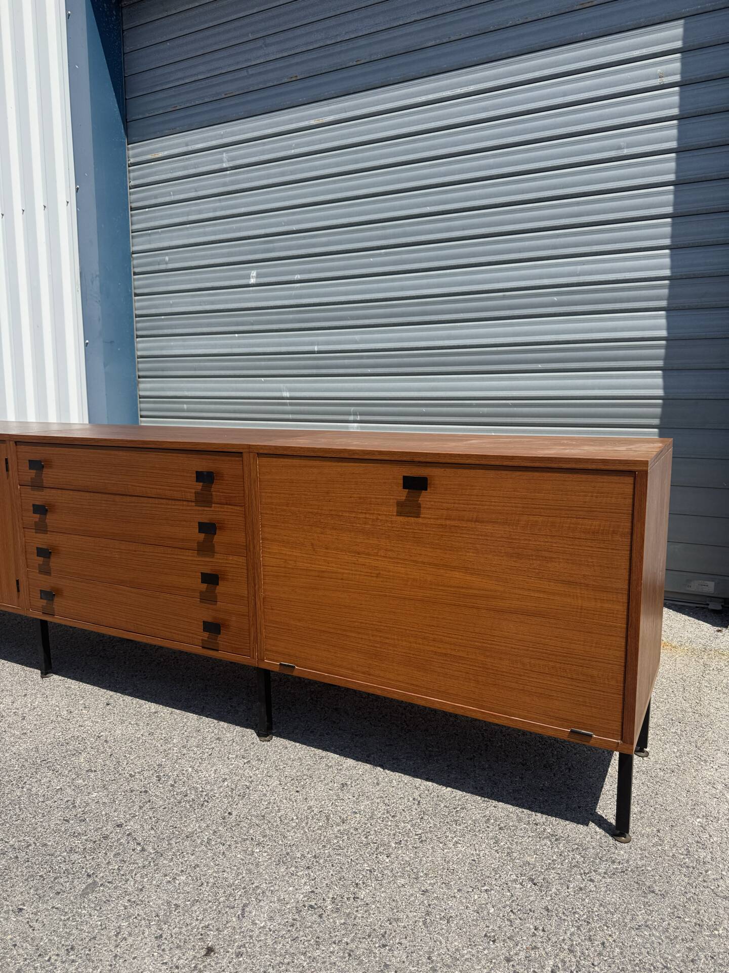 Teak enfilade by Antoine Philippon and Jacqueline Lecoq