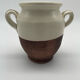 Grease pot, candied in glazed white terracotta