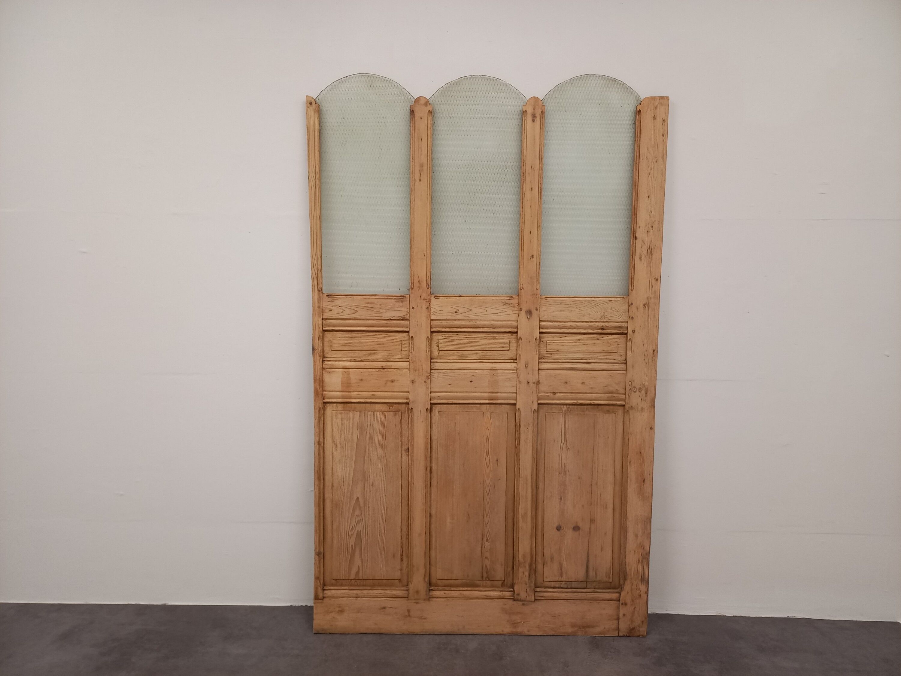 Partition in wood and glass 128 cm