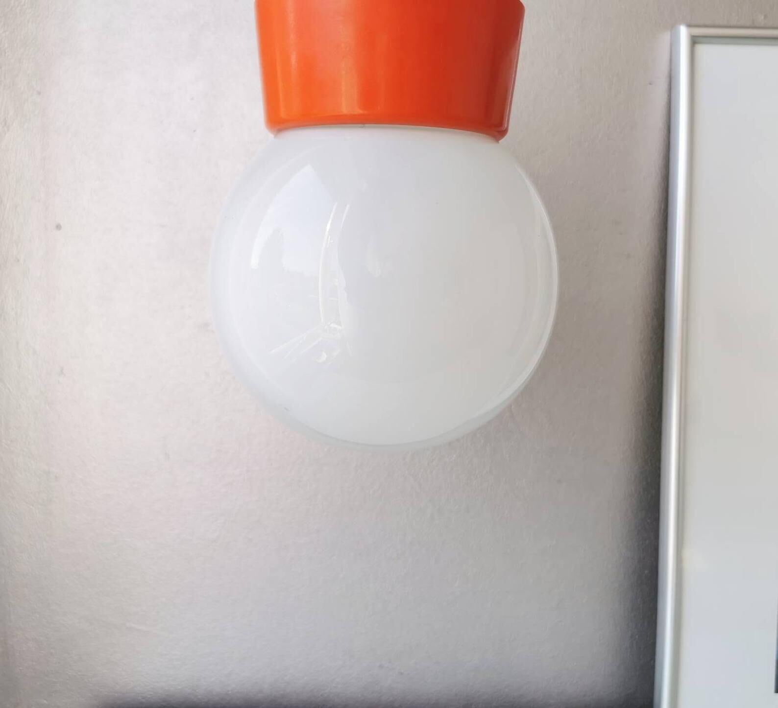 Vintage orange ceiling light 1970