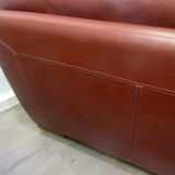 Leather sofa, 2 seats, Roche-Bobois brand