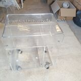 Storage cabinet on castor plexiglas David Lange