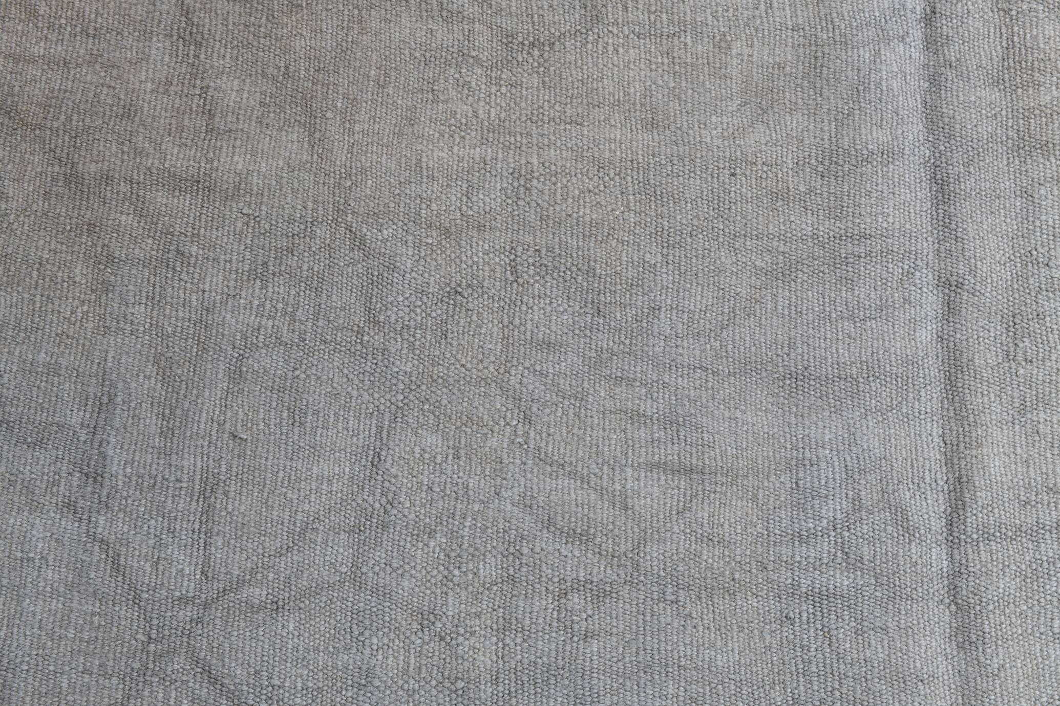 6x8 Silver & Gray Turkish Kilim Rug, 177x256Cm