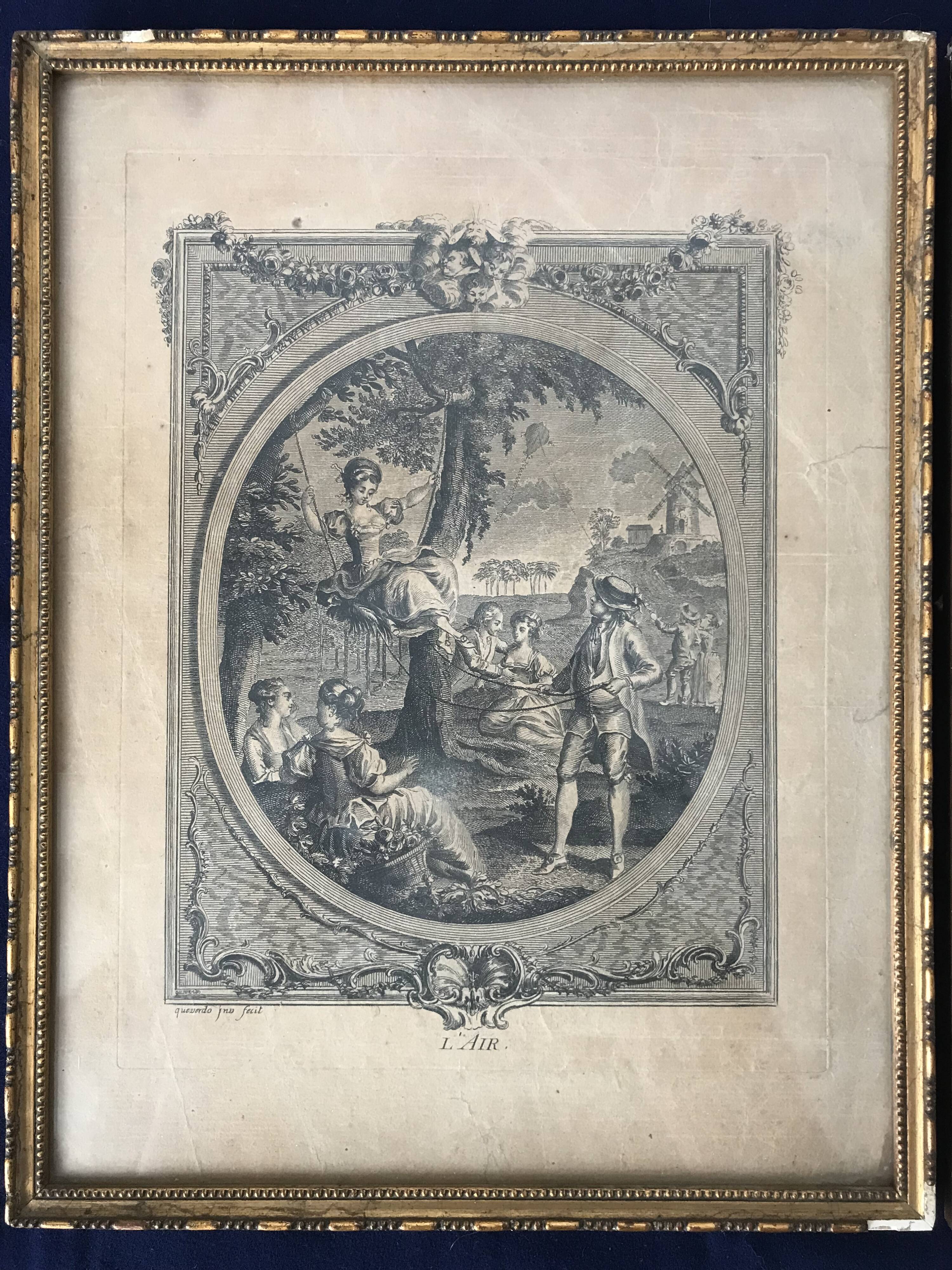 Pair of 18th century engravings by Jean Dambrun after Queverdo