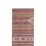 Vintage Turkish rug from Oushak, handwoven 75x353 cm
