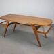 Mid-century Danish teak coffee table with magazine rack, Denmark 1960.