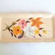 Long flowered stoneware dish from the 70s