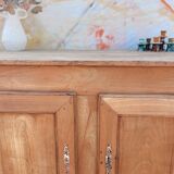 Magnificent vintage buffet / sideboard in raw wood