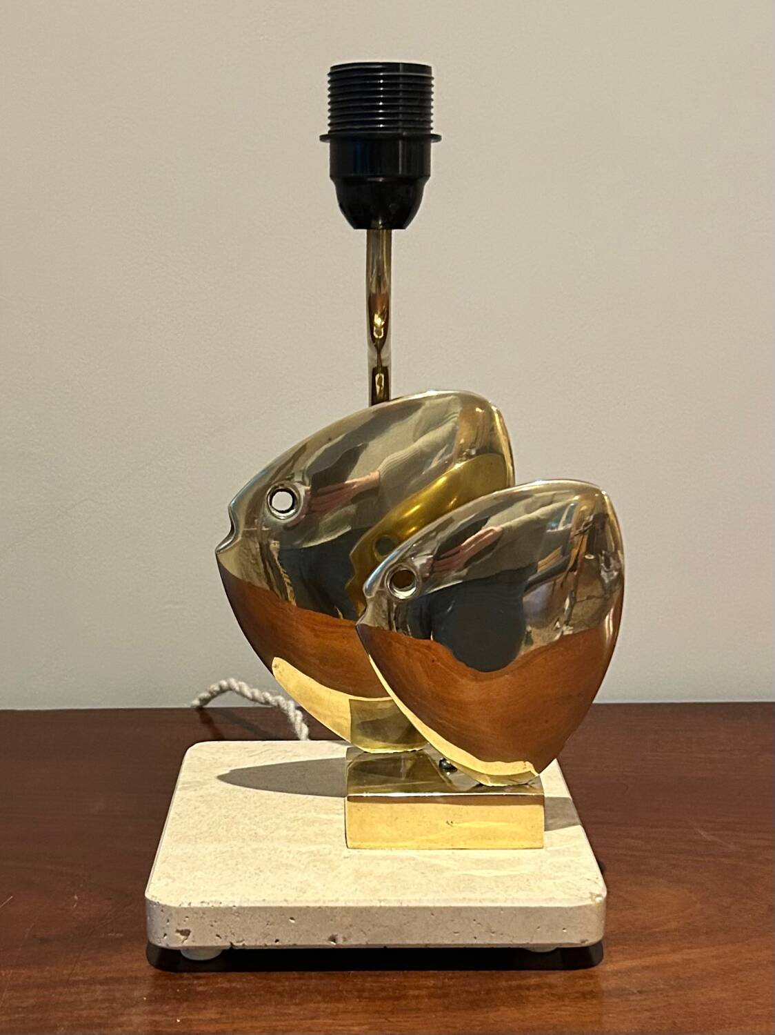 Brass fish lamp by somchai, hattakitkosol